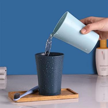 Imagem de Copo quadrado para escova de dentes para casal, copo de lavagem, cilindro de dentes, enxaguante bucal, copo para beber