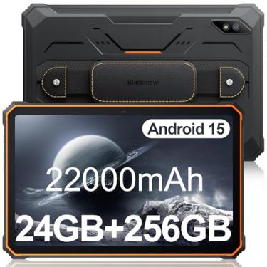 Imagem de Tablet robusto Blackview 2.4k de 10,36 polegadas, bateria de 22000mAh, tablet octa-core, 16 GB de RAM+256 GB de ROM+1 TB de expansão, tablet Android 13, câmera de 48 MP+16 MP, tablet à prova d'água, 4G LTE/5G WiFi, BT 5.0/OTG/GPS-laranja