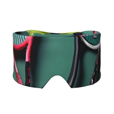 Imagem de Raquetes de tênis engraçadas e bolas de tênis estampadas, máscara para dormir para olhos e orelhas, respirável, ajustável, blecaute, venda, confortável