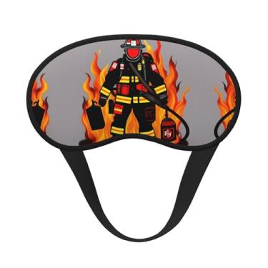 Imagem de Máscara de dormir blackout com estampa de bombeiro bombeiro, máscara para os olhos, leve, macia, para dormir, meditação, viagem, ioga