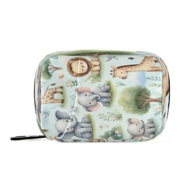 Imagem de Burbuja Estojo de comprimidos para viagem Woodland Animals, caixa de comprimidos portátil semanal, organizador de comprimidos de 7 dias para guardar medicamentos e suplementos vitamínicos com zíper