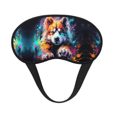 Imagem de Máscara de dormir blackout com estampa de pata de animal de estimação para cães, máscara para os olhos, leve, macia, para dormir, meditação, viagem, ioga