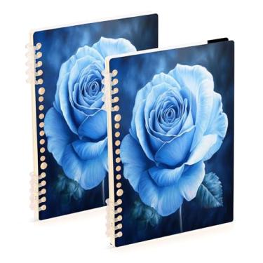 Imagem de Burbuja Cadernos com nome, papel pautado universitário A5 com 60 folhas, fichário para escritório, 2 unidades