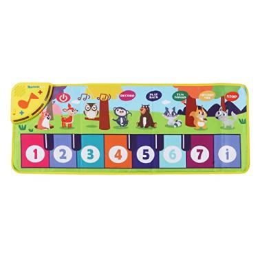 Imagem de Cuofyunl tapete de piano divertido jogo música cobertor brinquedo animal som piano cobertor crianças tapete de música para crianças