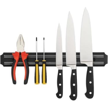 Imagem de Barra Magnética Imã Parede para Suporte Organizador de Facas ou Ferramentas Porta Facas 33cm