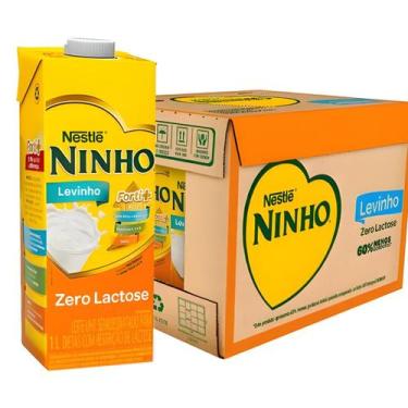 Imagem de Kit 12 Leite Ninho Zero Lactose Semidesnatado Levinho 1L