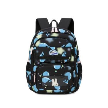 Imagem de Mochila Preta Escolar Infantil Com Alças Acolchoadas - Mimos Pet