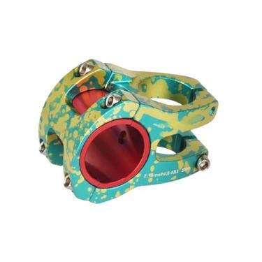 Imagem de Mesa de guidão curta para MTB 31,8x35/50mm em liga de alumínio, ponte para bicicleta, peças para bicicleta de estrada.(Blue Gold 31.8x35mm)