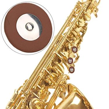 Imagem de Naroote Conjunto de Substituição de Almofadas de Couro Sax Textura Delicada para Saxofone tenor; 25pcs Almofadas de para profissionais; Feito de Material de Pele de Cordeiro
