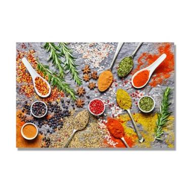 Imagem de NHLDZYH Pintura de cozinha moderna especiarias, impressão de arte, imagens para cozinha, decoração de parede de cozinha moderna. C39. 40 x 60 cm. Apenas tela