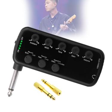 Imagem de Amplificador De Fone De Ouvido Para Guitarra E Baixo, Com Sons Limpos, Overdrive E DistorçãO Com Delay E Reverb, Bateria De Longa DuraçãO Para PráTica, GravaçãO De MúSica E ApresentaçõEs