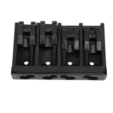 Imagem de KUIDAMOS Ponte Ajustável de Baixo de 4 Cordas para Baixo Elétrico Jazz, Substituição de Montagem Durável para Tocadores de, Material de Ferro de Liga de Zinco (Preta)