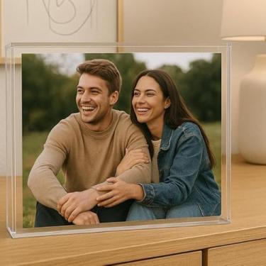 Imagem de Moldura Caixa Quadro Acrílico Transparente Cristal Para Mesa Aparador Estante – Foto Diploma Arte(20 x 25 x 3)