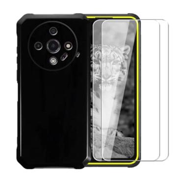 Imagem de WDMYLFTW Capa para Ulefone Armor X31 + [2 unidades] Película protetora de tela de vidro temperado - Capa protetora de TPU TPU à prova de choque de silicone transparente macia e flexível para Ulefone