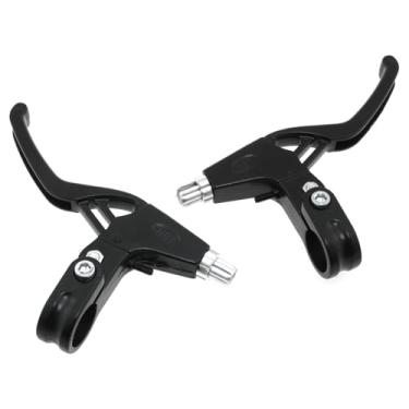 Imagem de Maxmoral 1 par de alavanca de freio de bicicleta estendida universal de liga de alumínio acessórios de equipamento de ciclismo alça de freio dobrável para guidão de 2,2 cm de diâmetro preto