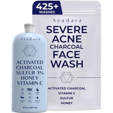 Imagem de Sabonete facial Ayadara Acne Charcoal 240 ml para mulheres e homens