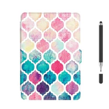 Imagem de Akacy Capa protetora dobrável com padrão pintado para Kindle Paperwhite 6.0 (Geração 2022/2024, números de modelo C2V2L3 e RS23CV), capa leve (27)