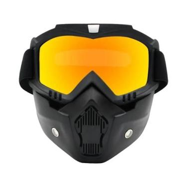 Imagem de Capacete De Motocicleta Com Óculos Removíveis, Máscara Tática Para Mot