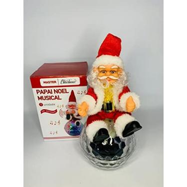 Imagem de Papai Noel Musical/Movimento Sentado Bola – Bola natalina decorativa – destaque sua árvore com cores e brilho
