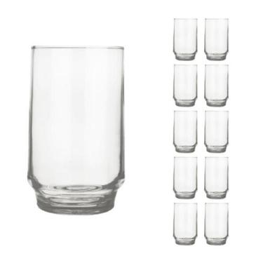 Imagem de Copo Vidro 300ml Lights Suco Agua Glamour Luxo Nadir - 10 Un - NADIR F
