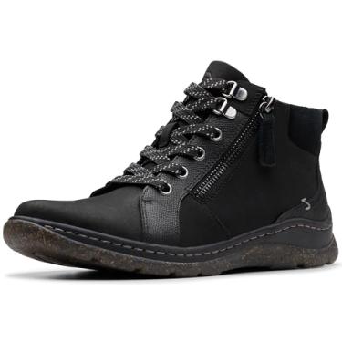 Imagem de Clarks Orlene Top feminino impermeável, Couro preto, 42