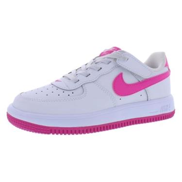 Imagem de Nike Tênis infantil Force 1 Low EasyOn (FN0237-102, branco/fúcsia a laser), Branco/fúcsia a laser, 14