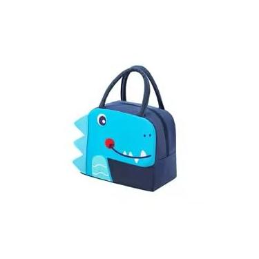 Imagem de Lancheira Térmica Infantil 3D, Bolsa Escolar com Estampas de Animais, Marmita para Meninos e Meninas (DINOSSAURO AZUL)