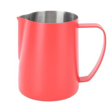 Imagem de GLOGLOW Pote de Café/Copo de café 304 Jarro de Espuma de Leite de Aço Inoxidável Com Escala Interna, Capacidade de 600ml para o Copo de Espuma de da Arte do Latte, Nan (Vermelho)
