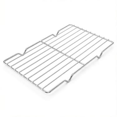 Imagem de Grelha de arame de aço inoxidável para assadeira de 16 x 26 cm, grade de arame resistente, grelha, forno, resfriamento, grades, 4 pernas, prateleiras retangulares para cozinhar carne