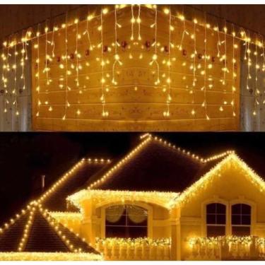 Imagem de Cascata de 200 LEDs 5 Metro 8 Funções Com Conectores Macho e Fêmea 110