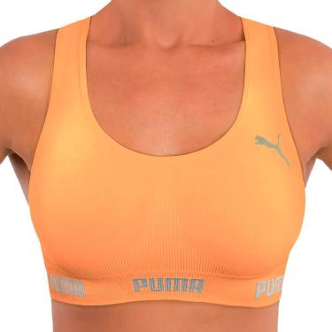 Imagem de Top Puma Original Feminino Academia Fitness Nadador Sem Costura S/ Bojo Sustentação Confortável-Feminino