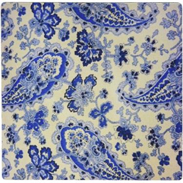 Imagem de 3dRose Mouse pad LLC 20 x 20 x 0,65 cm, paisley azul/branco (mp_39679_1)