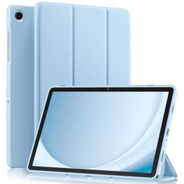 Imagem de Akkerds Compatível com Galaxy Tab A11 Plus 27.9 cm 2026/ A9 Plus 11 polegadas 2023, capa protetora fina de TPU macio com suporte de três dobras e despertar/hibernar automático para Galaxy A11+/A9+ 5G