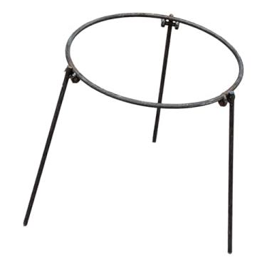 Imagem de YIJU Suporte de panela tripé dobrável para fogueira, com pernas, para forno holandês, churrasqueira dobrável, ideal para camping, pesca, e, Anel único de 34 Cm