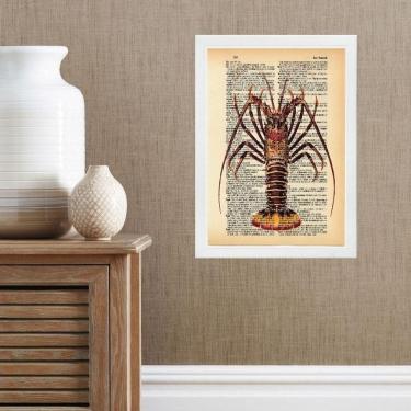 Imagem de Quadro Casa De Praia- Lagosta 45X34Cm - Com Vidro