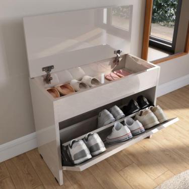 Imagem de Sapateira Baú Hall Entrada 1 Porta Basculante Organizadora Multiuso El