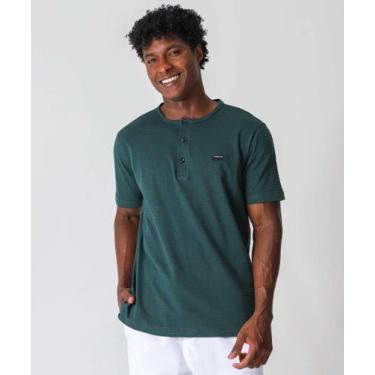 Imagem de Camiseta Masculina Botões Marisa Verde-83015 - MR, Verde, G