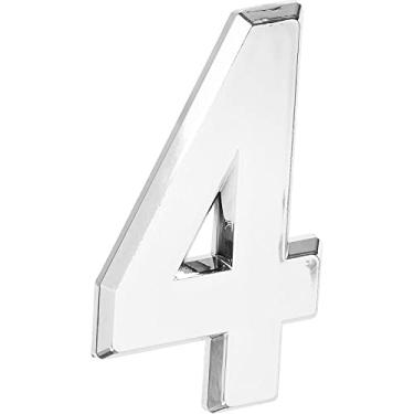 Imagem de Número Residencial 3D"4" Plástico ABS Cromado Metalcromo