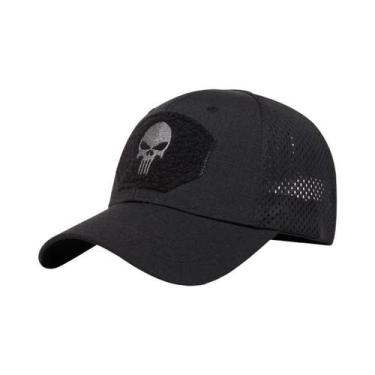 Imagem de Boné De Beisebol Unissex Ajustável Com Bordado De Caveira, Respirável,