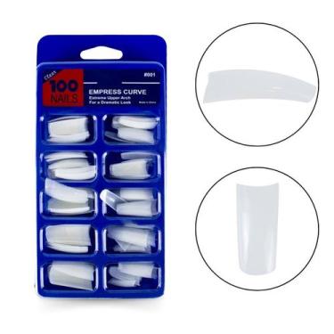 Imagem de 100 Tips Sorriso Unha Postiça Alongamento Gel Polygel - Arte Seducao