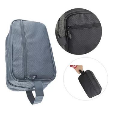 Imagem de Necessaire Pochete Organizadora Pvc Com Alça Porta Objeto Com Zíper So