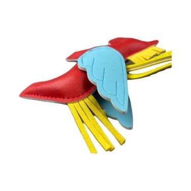 Imagem de Chaveiro De Pônei Alado Adorável Multicolorido Em Couro PU Com Borla P