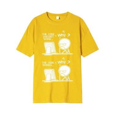 Imagem de Camiseta Masculina Engraçada Com Estampa Casual Do Sistema Operacional