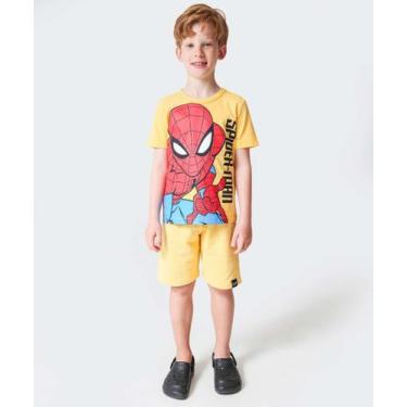 Imagem de Bermuda Infantil Moletinho Básica Marisa Tam 4 a 10 Am-78136, Amarelo,