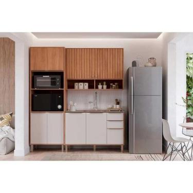 Imagem de Cozinha Modulada MGM 3 Peças Divina C3P61 Cinamomo/Off