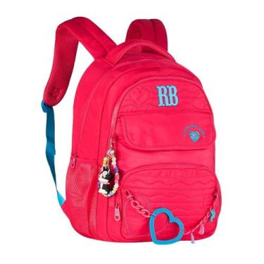 Imagem de Mochila de Costas Corrente Coração Flor RB Clio - Clio Style, Rosa com