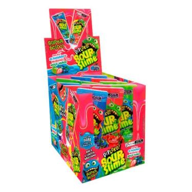 Imagem de Bala Líquida Sour Slime Diploko 12x79g