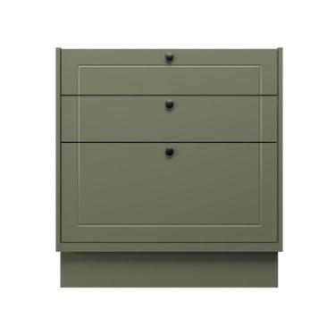 Imagem de Balcão Cozinha MDF Herval Viana, 3 Gavetas, Verde Hill, 80 cm