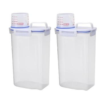 Imagem de Kit 2 Potes Herméticos de 1,8L para Armazenar Alimentos - WARI