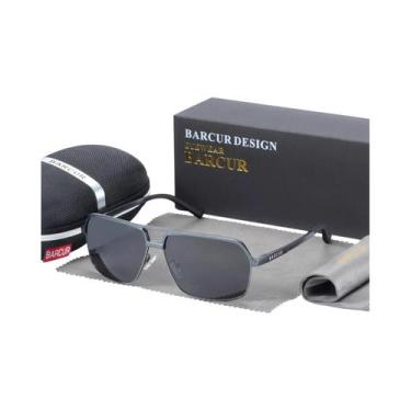 Imagem de Óculos De Sol Polarizados Unissex Com Armação Quadrada De Alumínio Par